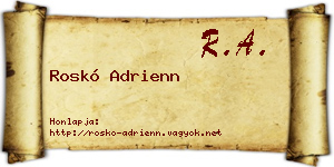 Roskó Adrienn névjegykártya